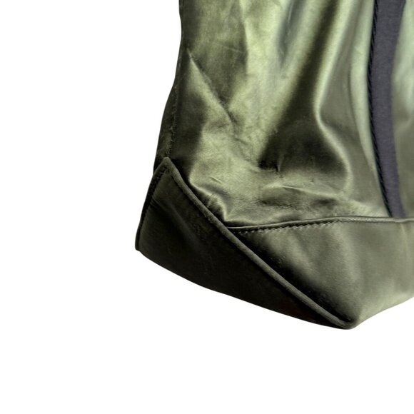 Rebecca Minkoff Totebag Olive Green Satin Overnighter Carryon - Picture 15 of 16